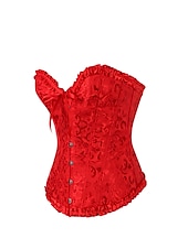 voordelige Rococo-Rococo Overbuste korset Gemaskerd Bal Hoog korset Cosplay Grote maten Dames Buikcontrole Push-up Jacquard Grote maten Maskerade Feest Carnaval van Venetië Volwassenen Korset