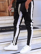 ieftine Picior drept-Bărbați Jogger Pantaloni Pantaloni Sport Buzunar cu Fermoar Fermoare pentru glezne Pantaloni De Atletism Îmbrăcăminte Atletică Primăvară Toamnă Απαλό Confortabil la umezeală Respirabil Gimnastic