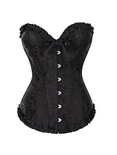 voordelige Rococo-Rococo Overbuste korset Gemaskerd Bal Hoog korset Cosplay Grote maten Dames Buikcontrole Push-up Jacquard Grote maten Maskerade Feest Carnaval van Venetië Volwassenen Korset
