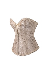 voordelige Rococo-Rococo Overbuste korset Gemaskerd Bal Hoog korset Cosplay Grote maten Dames Buikcontrole Push-up Jacquard Grote maten Maskerade Feest Carnaval van Venetië Volwassenen Korset