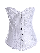 voordelige Rococo-Rococo Overbuste korset Gemaskerd Bal Hoog korset Cosplay Grote maten Dames Buikcontrole Push-up Jacquard Grote maten Maskerade Feest Carnaval van Venetië Volwassenen Korset