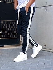 ieftine Picior drept-Bărbați Jogger Pantaloni Pantaloni Sport Buzunar cu Fermoar Fermoare pentru glezne Pantaloni De Atletism Îmbrăcăminte Atletică Primăvară Toamnă Απαλό Confortabil la umezeală Respirabil Gimnastic