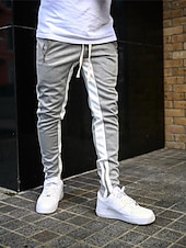 ieftine Picior drept-Bărbați Jogger Pantaloni Pantaloni Sport Buzunar cu Fermoar Fermoare pentru glezne Pantaloni De Atletism Îmbrăcăminte Atletică Primăvară Toamnă Απαλό Confortabil la umezeală Respirabil Gimnastic