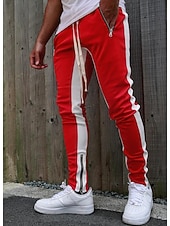 ieftine Picior drept-Bărbați Jogger Pantaloni Pantaloni Sport Buzunar cu Fermoar Fermoare pentru glezne Pantaloni De Atletism Îmbrăcăminte Atletică Primăvară Toamnă Απαλό Confortabil la umezeală Respirabil Gimnastic