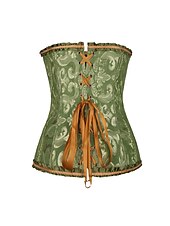 voordelige Rococo-Rococo Overbuste korset Gemaskerd Bal Hoog korset Cosplay Grote maten Dames Buikcontrole Push-up Jacquard Grote maten Maskerade Feest Carnaval van Venetië Volwassenen Korset