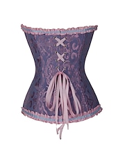 voordelige Rococo-Rococo Overbuste korset Gemaskerd Bal Hoog korset Cosplay Grote maten Dames Buikcontrole Push-up Jacquard Grote maten Maskerade Feest Carnaval van Venetië Volwassenen Korset
