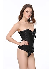 voordelige Rococo-Rococo Overbuste korset Gemaskerd Bal Hoog korset Cosplay Grote maten Dames Buikcontrole Push-up Jacquard Grote maten Maskerade Feest Carnaval van Venetië Volwassenen Korset