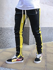 ieftine Picior drept-Bărbați Jogger Pantaloni Pantaloni Sport Buzunar cu Fermoar Fermoare pentru glezne Pantaloni De Atletism Îmbrăcăminte Atletică Primăvară Toamnă Απαλό Confortabil la umezeală Respirabil Gimnastic