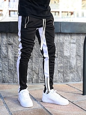 ieftine Picior drept-Bărbați Jogger Pantaloni Pantaloni Sport Buzunar cu Fermoar Fermoare pentru glezne Pantaloni De Atletism Îmbrăcăminte Atletică Primăvară Toamnă Απαλό Confortabil la umezeală Respirabil Gimnastic