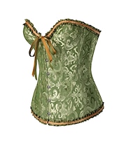 voordelige Rococo-Rococo Overbuste korset Gemaskerd Bal Hoog korset Cosplay Grote maten Dames Buikcontrole Push-up Jacquard Grote maten Maskerade Feest Carnaval van Venetië Volwassenen Korset