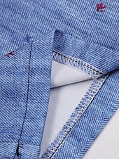 Dámské Džíny Prodloužené Faux Denim Tisk Vysoký pas Plná délka 1 Podzim zima levne Dámské kalhoty Flare-Dámské Džíny Prodloužené Faux Denim Tisk Vysoký pas Plná délka 1 Podzim zima