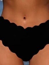 halpa Bikinisetit-Naisten Pluskoko Uima-asut Bikinit 2 kpl Pikkutuhmat Uimapuku Avoin selkä Niskalenkki Loma Seksikäs Puhdas väri V-pääntie Hihaton Uimapuvut