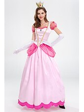 levne Dámské Kostýmy-Pohádkové Princezna Peach Cosplay kostým Prázdninové šaty Sladký Filmové kostýmy for Dámské Dospělé Plesová maškaráda loučení se svobodou nevěsty