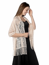 cheap Women&#039;s Shawls &amp; Wraps-Women&#039;s Women&#039;s Shawls &amp; Wraps Party Wedding Anniversary Camel Red Pink Scarf Flower / Fall / Winter / Spring / Summer / Polyester