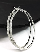 baratos Brincos-Mulheres Brincos Chique &amp; Moderno Festa Cor imaculada Brinco / Casamento / Dourado / Preto / Prateado / Outono