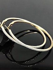 baratos Brincos-Mulheres Brincos Chique &amp; Moderno Festa Cor imaculada Brinco / Casamento / Dourado / Preto / Prateado / Outono