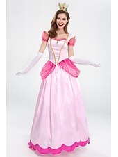 levne Dámské Kostýmy-Pohádkové Princezna Peach Cosplay kostým Prázdninové šaty Sladký Filmové kostýmy for Dámské Dospělé Plesová maškaráda loučení se svobodou nevěsty