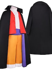 abordables Disfraces de anime-Aventurero del océano Pirata del Sombrero de Paja Animé Traje de cosplay Trajes De Cosplay Disfraz Para Hombre Niños Adulto