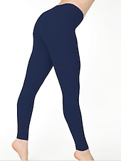 abordables Leggings lisos-Mujer Normal Medias Polainas Casual Ropa Deportiva Hasta el Tobillo Media cintura Plano Comodidad Elástico Deportes recreativos Fin de semana Negro Blanco Azul Marino Gris Claro Verano Primavera