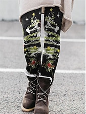 baratos -Mulheres Normal calças justas Leggings Moda Designer Collants Comprimento total Cintura Média Gato dandelion Imprimir Compressão abdominal Butt Lift Conforto Micro-Elástica dia das Bruxas Casual