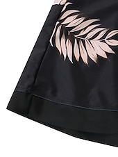 abordables Tankinis-Maillots de Bain Tankini 2 pièces Robe de Bain Maillot de bain Femme Licou 2 Pièces Maillots de bain modestes Dos ouvert Imprimé Feuilles Grande Taille Licou Col en V Maillots de bain nouveau