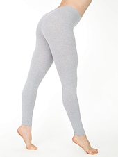 abordables Leggings lisos-Mujer Normal Medias Polainas Casual Ropa Deportiva Hasta el Tobillo Media cintura Plano Comodidad Elástico Deportes recreativos Fin de semana Negro Blanco Azul Marino Gris Claro Verano Primavera