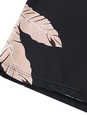 abordables Tankinis-Maillots de Bain Tankini 2 pièces Robe de Bain Maillot de bain Femme Licou 2 Pièces Maillots de bain modestes Dos ouvert Imprimé Feuilles Grande Taille Licou Col en V Maillots de bain nouveau
