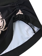 abordables Tankinis-Maillots de Bain Tankini 2 pièces Robe de Bain Maillot de bain Femme Licou 2 Pièces Maillots de bain modestes Dos ouvert Imprimé Feuilles Grande Taille Licou Col en V Maillots de bain nouveau