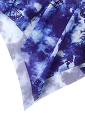 abordables Robes de bain-Maillots de bain pour femmes Robes de bain 2 pièces Maillot de bain Tankini coquin Halter 2 pièces Maillot de bain Modeste Robes de bain Push Up Dos ouvert Vacances Plage Détente Imprimé floral V Fil