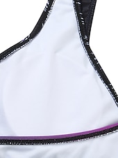 abordables Ensemble de bikinis-Femme Normal Maillots de Bain Bikinis 2 pièces Slip Brésilien Maillot de bain Dos Nu 2 Pièces Faire monter Sexy Imprimé Vacances mode A Ombre Feuille Col en V Sans Manches Maillots de bain