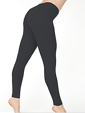 abordables Leggings lisos-Mujer Normal Medias Polainas Casual Ropa Deportiva Hasta el Tobillo Media cintura Plano Comodidad Elástico Deportes recreativos Fin de semana Negro Blanco Azul Marino Gris Claro Verano Primavera