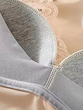 halpa Rintaliivit-naisten langattomat rintaliivit pehmustetut rintaliivit full coverage v kaula hengittävä push up pitsi puhtaan värinen pull-on sulkemispäivä rento päivittäin nylon seksikäs 1kpl musta sininen /