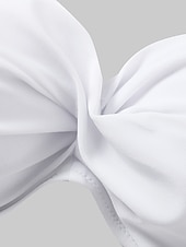 preiswerte Bikini-Sets-Damen Badeanzug Bikinis 2 Stück Cheeky-Bikinihose Bademode Rüschen 2 teilig Rückenfrei Sexy Strandbekleidung Sexy Glatt Einfarbig Trägerlos Ärmellos Badeanzüge