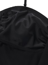 halpa Tankini-uimapuvut-Naisten Normaali Uima-asut Tankini 2 kpl Uimapuku 2-osainen Vaatimattomat uimapuvut Bandeau Olkaimeton Loma Ranta-asut Yhtenäinen väri Olkaimellinen Hihaton Uimapuvut