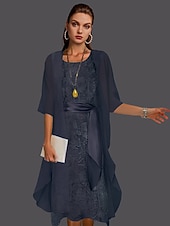 voordelige moeders wikkels-Effen Sjaals Jas Jacket Vrouwen Wrap Moeder's Bruiloft Gast Wraps Dames Elegante Halve Mouw Chiffon Wraps Met Effen Kleur Voor Avondfeest Lente  Herfst dress to impress