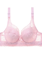 baratos Sutiãs &amp; Bralettes-sutiãs de renda femininos sutiãs acolchoados sutiãs com aro alças removíveis 3/4 xícara decote em v respirável push up renda cor pura gancho&amp;amp;data do olho dia dos namorados casual diário sexy 1