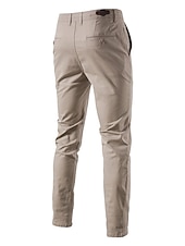 economico Chino-pantaloni cargo da uomo elastico in vita tasche multiple pantaloni a tutta lunghezza casual anelastico tinta unita sport all&#039;aria aperta vita media verde militare nero kaki blu navy s m l xl xxl