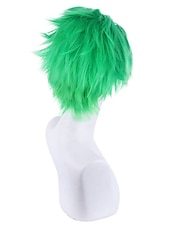 economico Parrucche di Coppia-un pezzo roronoa zoro parrucche breve roronoa zoro un pezzo parrucche verde cosplay capelli sintetici anime del partito sintetico di halloween