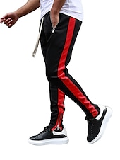ieftine Picior drept-Bărbați Jogger Pantaloni Pantaloni Sport Buzunar cu Fermoar Fermoare pentru glezne Pantaloni De Atletism Îmbrăcăminte Atletică Primăvară Toamnă Απαλό Confortabil la umezeală Respirabil Gimnastic