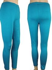 abordables Leggings unis-collants de mode pour femmes leggings pantalons pleine longueur week-end décontracté extensible uni contrôle du ventre bout à bout maigre rose rouge 2xl