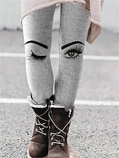 economico Leggings semplici-leggings da donna normali alla moda lunghezza intera vita media stampa zebra sfumata gatto comfort microelastico regali casual nero rosso viola fucsia slim