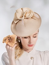 Недорогие Фасцинаторы-шляпа дерби в стиле Кентукки, элегантные пасторальные повязки на голову из абаки с рюшами/вечерний/чаепитие/головной убор с чашкой Мельбурна