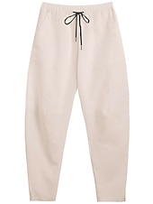 preiswerte Klassiker-Herren Leinenhose Hose Hosen Sommerhosen Pumphose Strandhose Tasche Kordelzug Elastische Taille Glatt Leichtgewichtig Knöchellänge Yoga Täglich Modisch Brautkleider schlicht Lockere Passform Meerblau