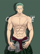 economico Parrucche di Coppia-un pezzo roronoa zoro parrucche breve roronoa zoro un pezzo parrucche verde cosplay capelli sintetici anime del partito sintetico di halloween