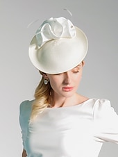 Недорогие Фасцинаторы-шляпа дерби в стиле Кентукки, элегантные пасторальные повязки на голову из абаки с рюшами/вечерний/чаепитие/головной убор с чашкой Мельбурна