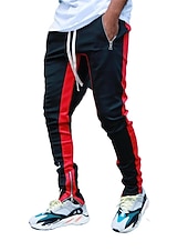 ieftine Picior drept-Bărbați Jogger Pantaloni Pantaloni Sport Buzunar cu Fermoar Fermoare pentru glezne Pantaloni De Atletism Îmbrăcăminte Atletică Primăvară Toamnă Απαλό Confortabil la umezeală Respirabil Gimnastic