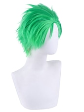 economico Parrucche di Coppia-un pezzo roronoa zoro parrucche breve roronoa zoro un pezzo parrucche verde cosplay capelli sintetici anime del partito sintetico di halloween