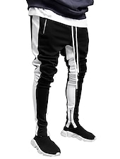 ieftine Picior drept-Bărbați Jogger Pantaloni Pantaloni Sport Buzunar cu Fermoar Fermoare pentru glezne Pantaloni De Atletism Îmbrăcăminte Atletică Primăvară Toamnă Απαλό Confortabil la umezeală Respirabil Gimnastic