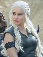 Cosplay Wigs Blonde Silver Curly Synthetic Hair Long Wigs Women's Wigs For Party