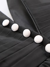abordables NOIR-Robe de soirée A-Line robe empire noire invité de mariage longueur de sol manches longues col en V chiffon dos en V avec fente robe de masquerade couleur pure pour impressionner 2025